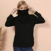 Pullover mit Waffelstrick und Wasserfallausschnitt